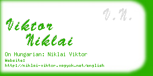 viktor niklai business card